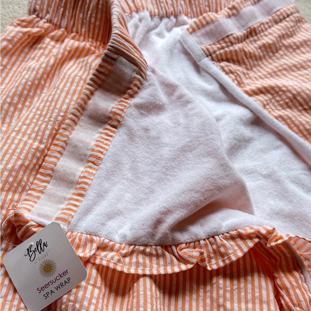 Bella ifiore peach seersucker spa wrap - Picture 5 of 6